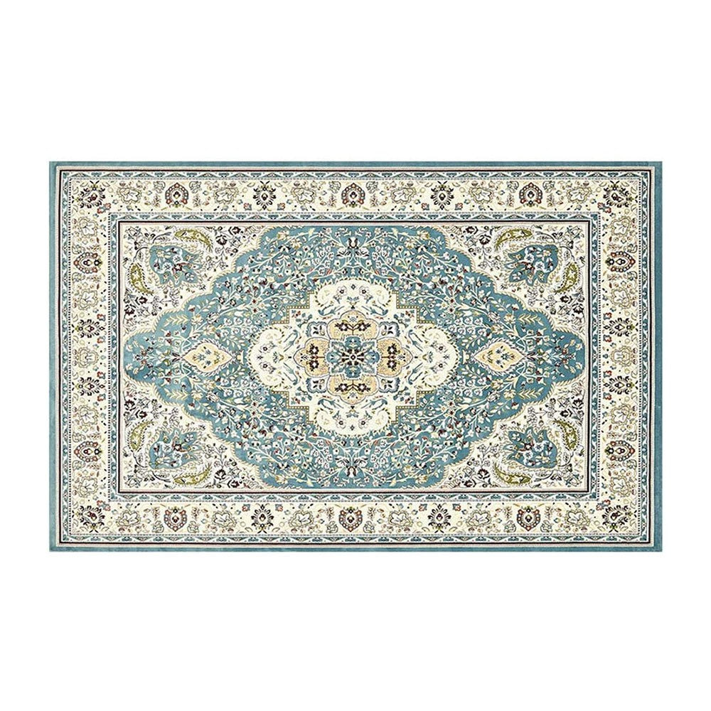 120x160cm Boho Carpet Style Mat Anti Slip Floor Mat Area Rug Home Decoration Blue