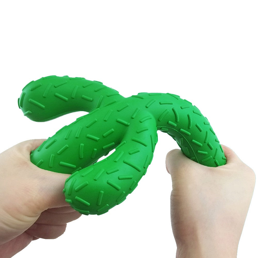 Cactus Shaped Dog Chew Toys Rubber Pet Teething Toy Interactive Dog Toys Dog Cleaning Teeth Toys