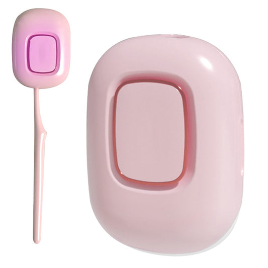 USB Mini UV-C Toothbrush Sanitizer Electric Toothbrush Head Sterilizer Toothbrush Holder Pink