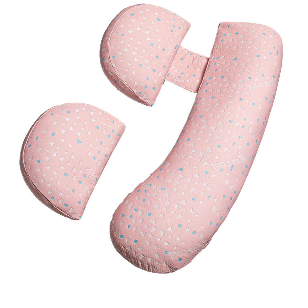 Dual-use Pregnancy Pillows Maternity Side Sleeper Pillow Waist Support Pillow Sleeping Pillow Pink