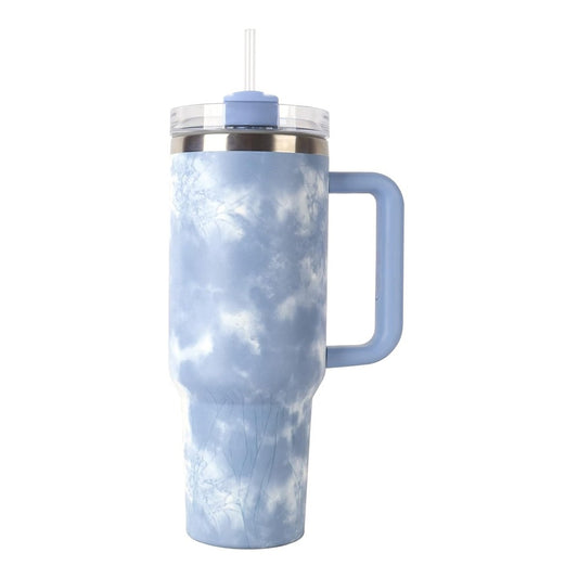 Blue 40oz Stainless Steel Water Bottle Thermal Mug Travel Tumbler Outdoors