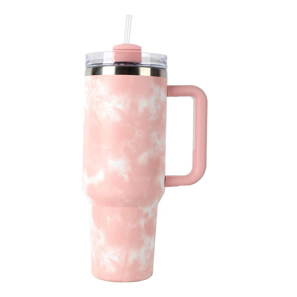 Pink 40oz Stainless Steel Water Bottle Thermal Mug Travel Tumbler Outdoors