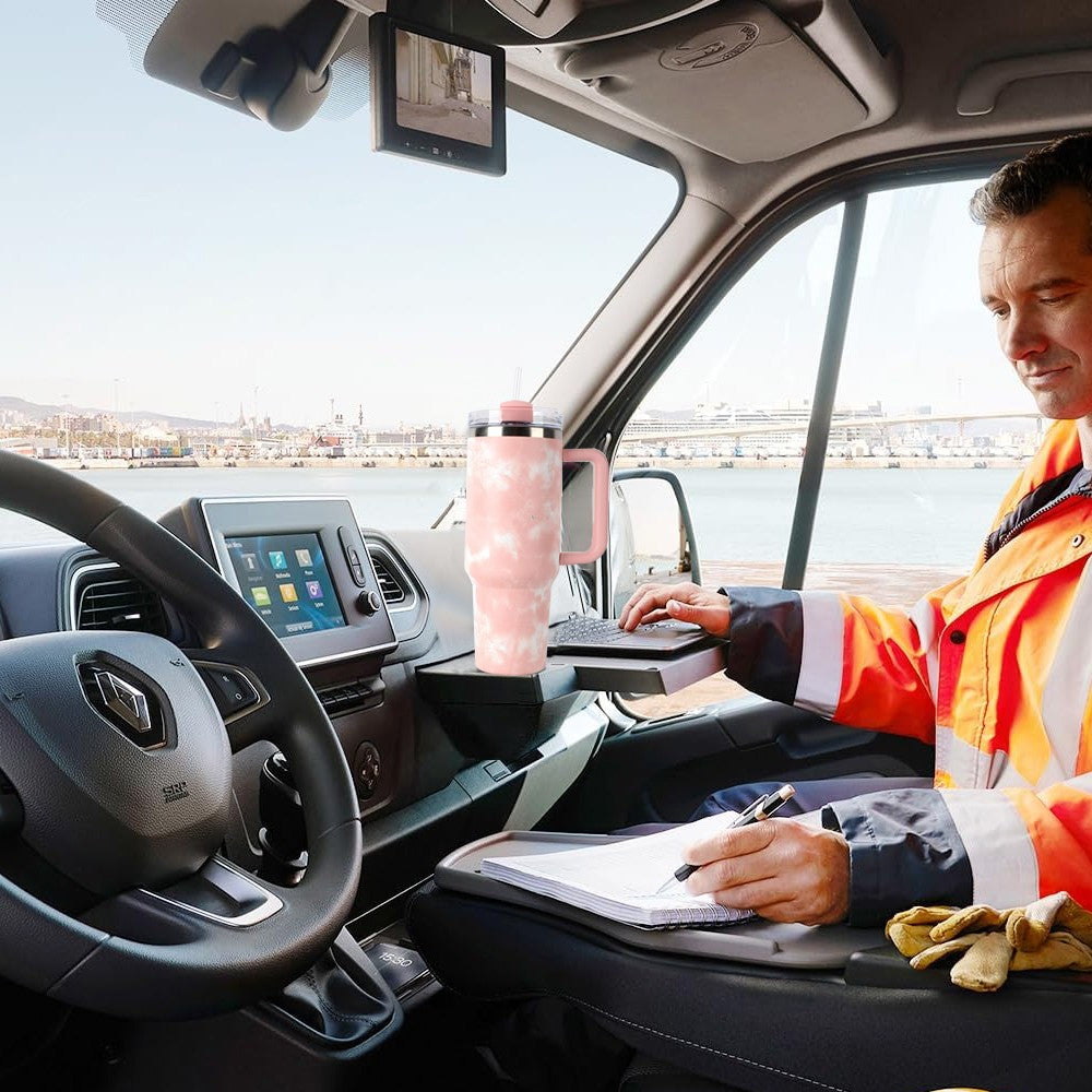 Pink 40oz Stainless Steel Water Bottle Thermal Mug Travel Tumbler Outdoors