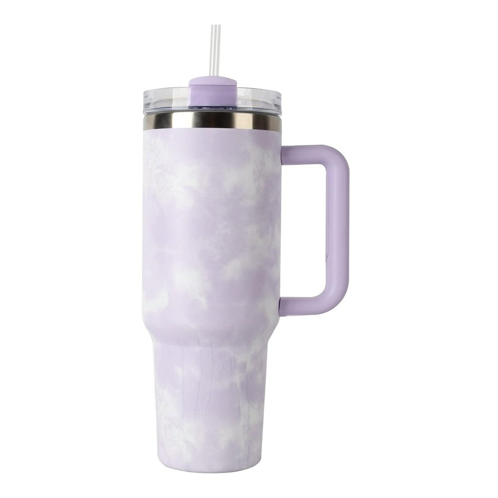 Purple 40oz Stainless Steel Water Bottle Thermal Mug Travel Tumbler Outdoors