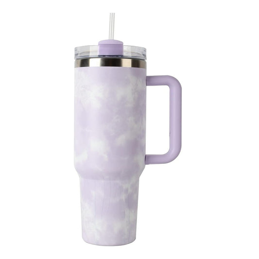 Purple 40oz Stainless Steel Water Bottle Thermal Mug Travel Tumbler Outdoors