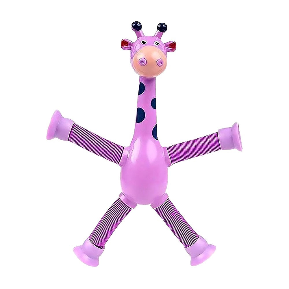 4Pcs Telescopic Suction Cup Toy Shape-Changing Giraffe Telescopic Tube Toy Fidget Sensory Toys