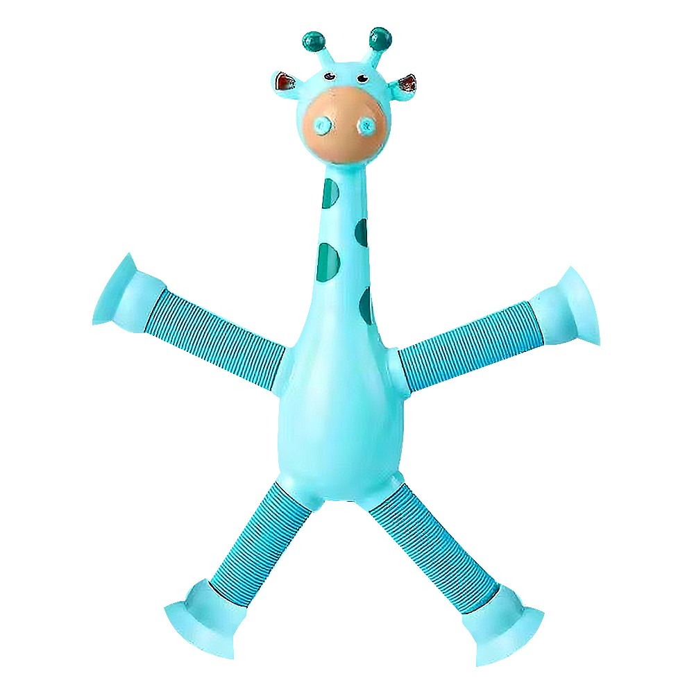 4Pcs Telescopic Suction Cup Toy Shape-Changing Giraffe Telescopic Tube Toy Fidget Sensory Toys