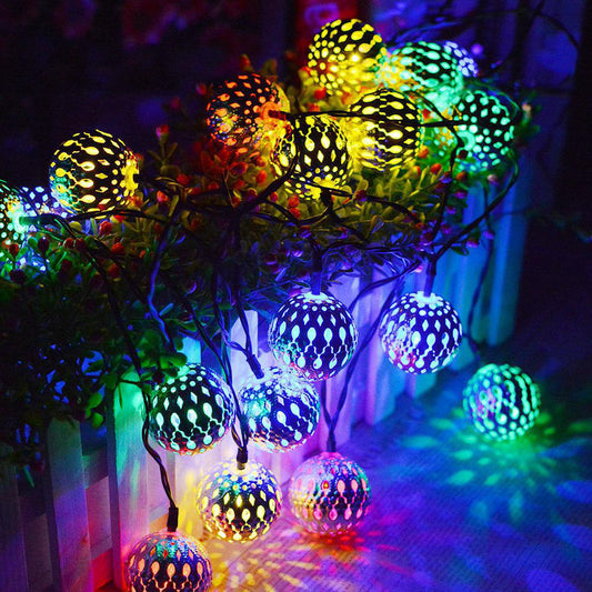 2 PCS 10LED Moroccan Globe String Lights Home Decor Multicolor Light