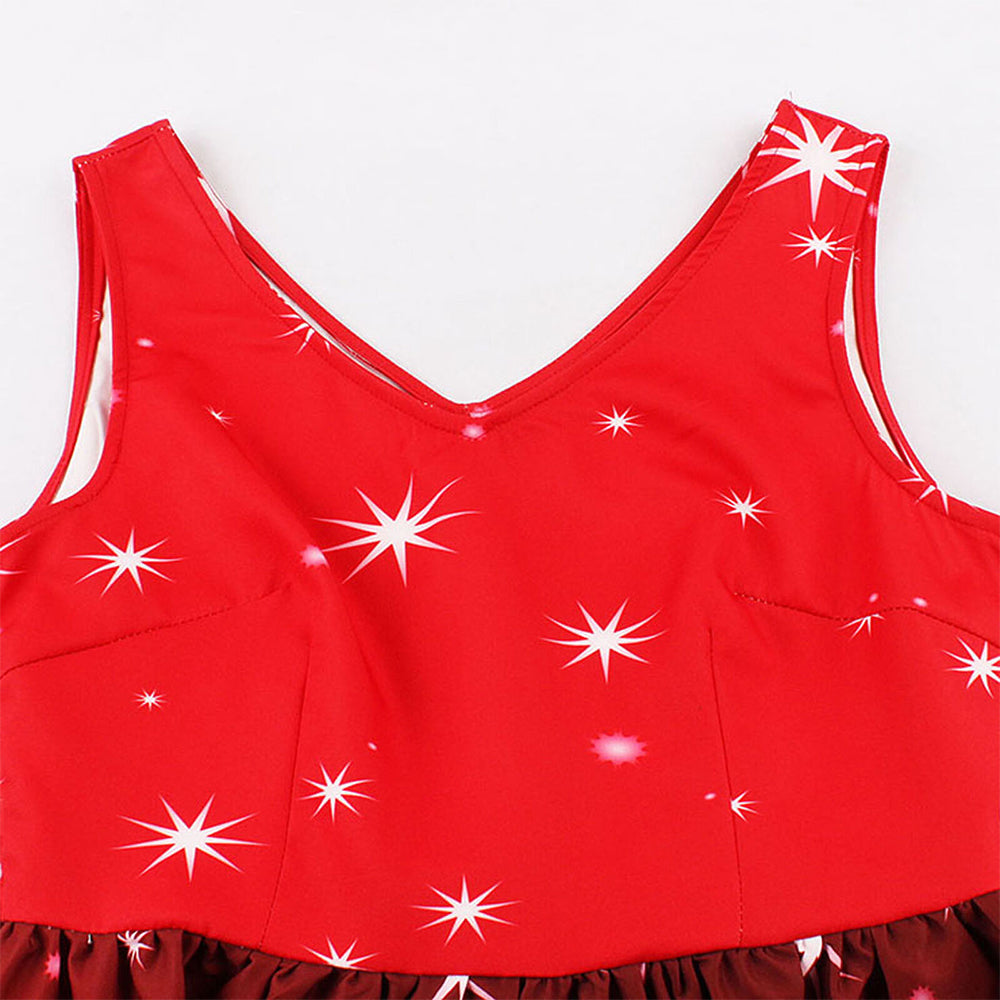 Women Christmas Sleeveless Dress Xmas Midi Dress NZ 8