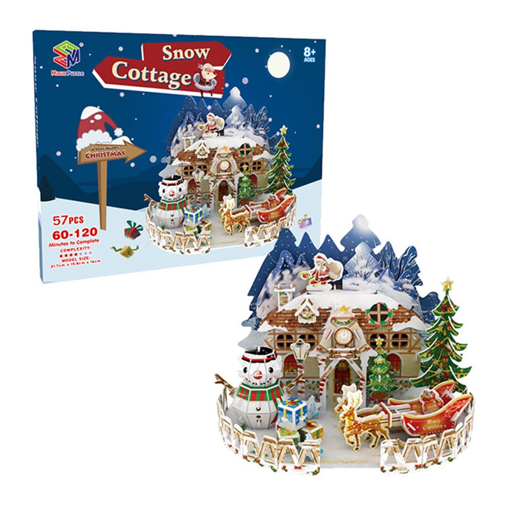 2 X Style 1 Style 2 Kids DIY Christmas Cottage Jigsaw 3D Puzzle Fun Toy