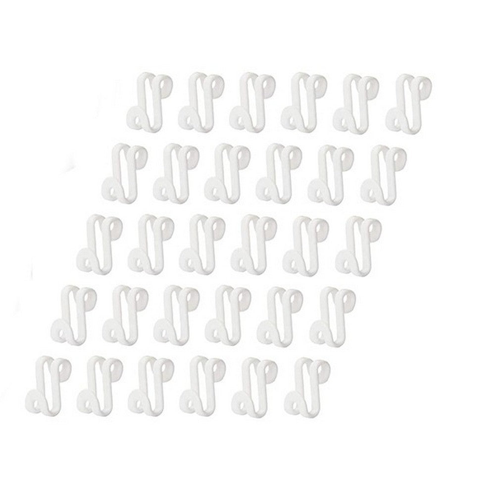 30Pcs Clothes Hanger Connector Hooks Hanger Extender Clips White