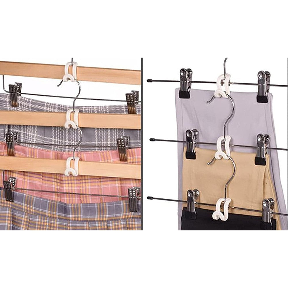 30Pcs Clothes Hanger Connector Hooks Hanger Extender Clips White