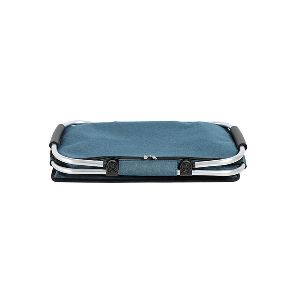 2 X Black Navy Blue Insulated Picnic Basket Collapsible Insulated Cooler Bag