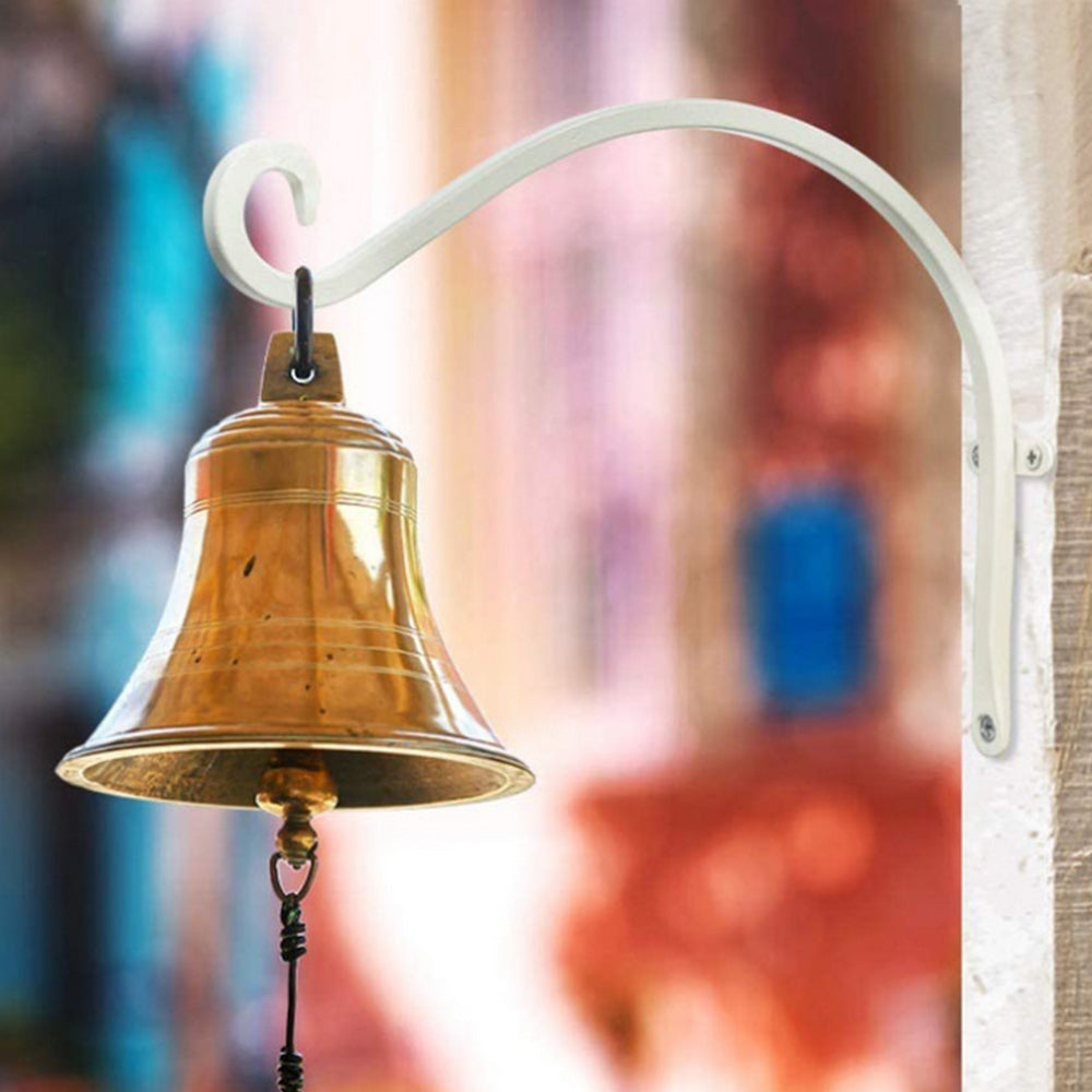 1 X Metal Hanging Plant Wall Hook Brackets White