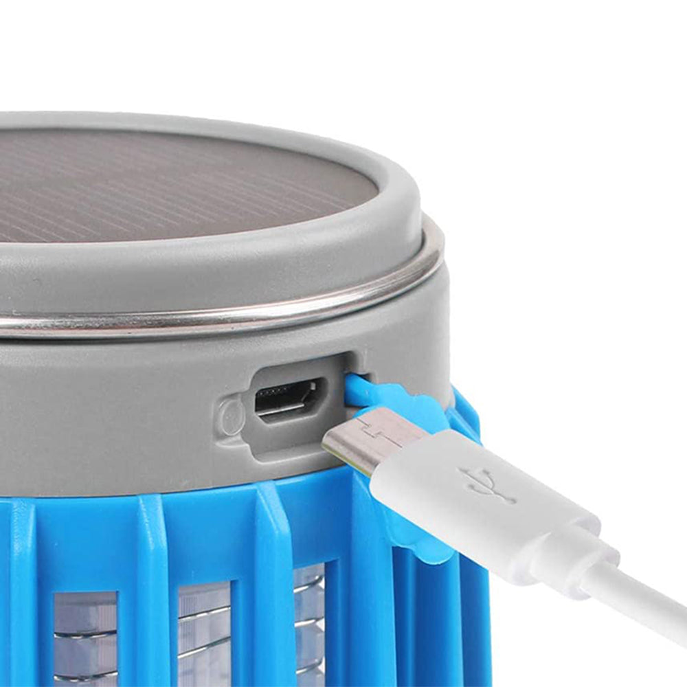 2X Camp Night Light Solar Mosquito Light USB Solar Camping Night Light USB Mosquito Lamp Blue
