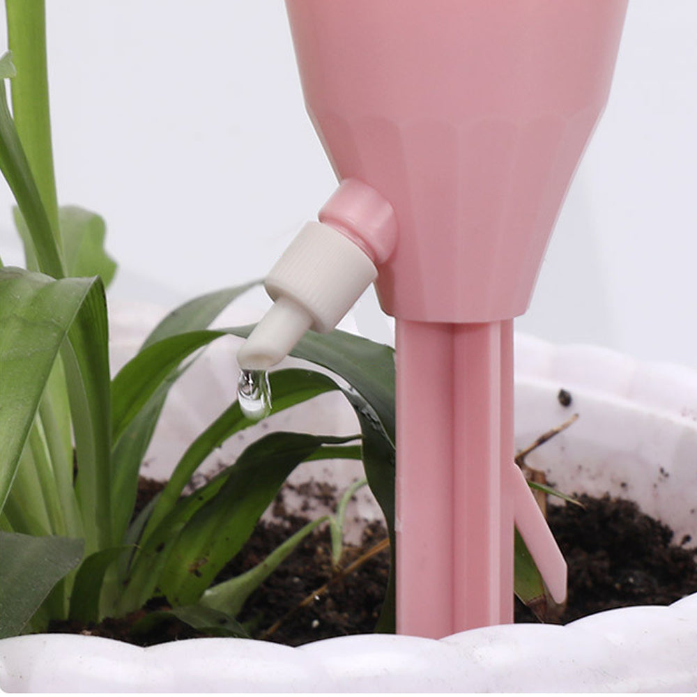 4X Pink Plant Automatic Watering Spikes Water Drip Control Water Spikes