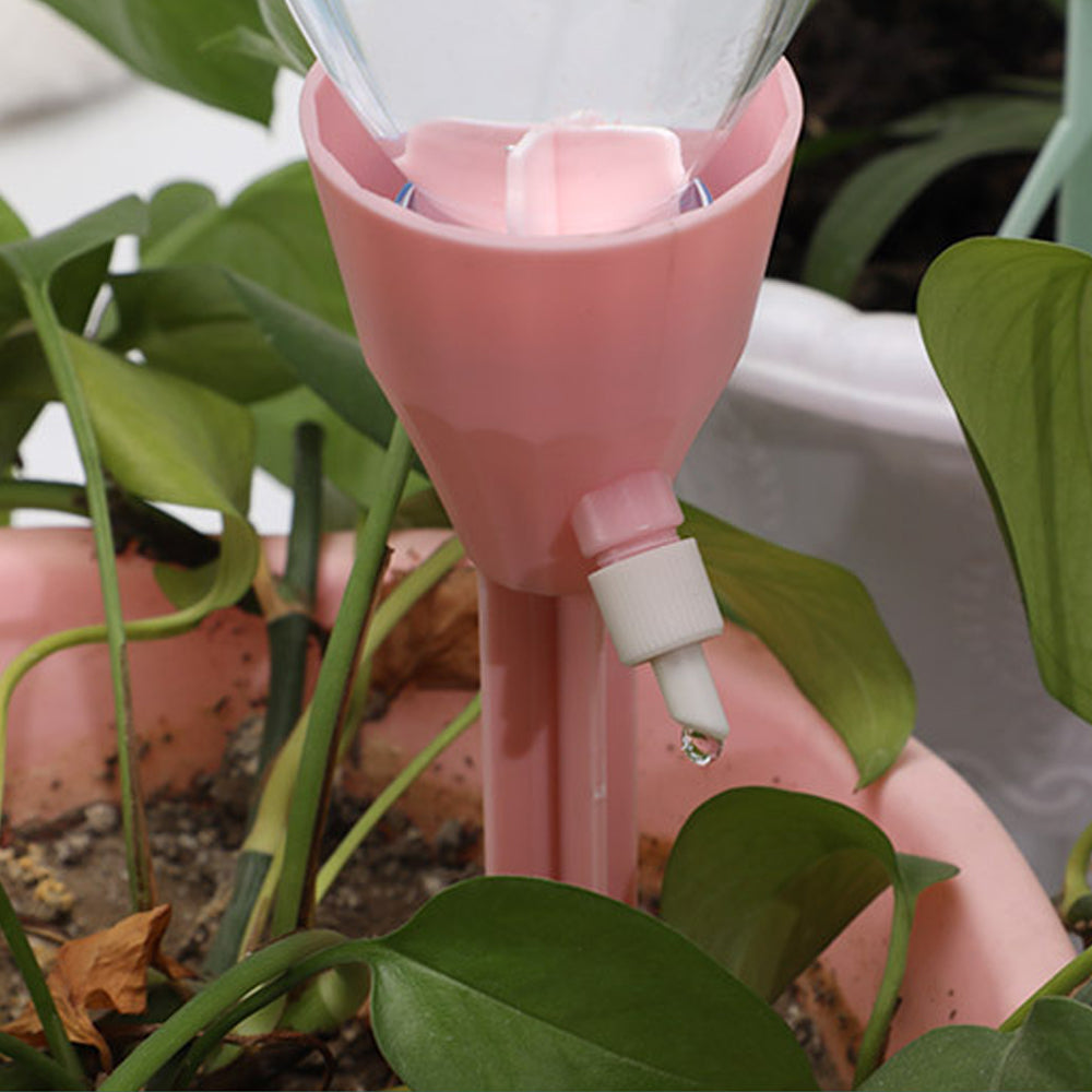 8X Pink Plant Automatic Watering Spikes Water Drip Control Water Spikes