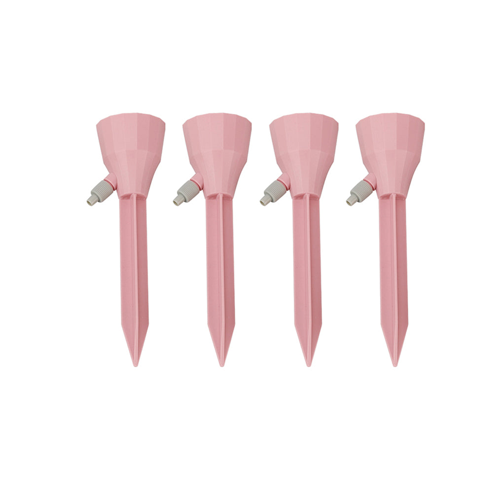 4X Pink Plant Automatic Watering Spikes Water Drip Control Water Spikes