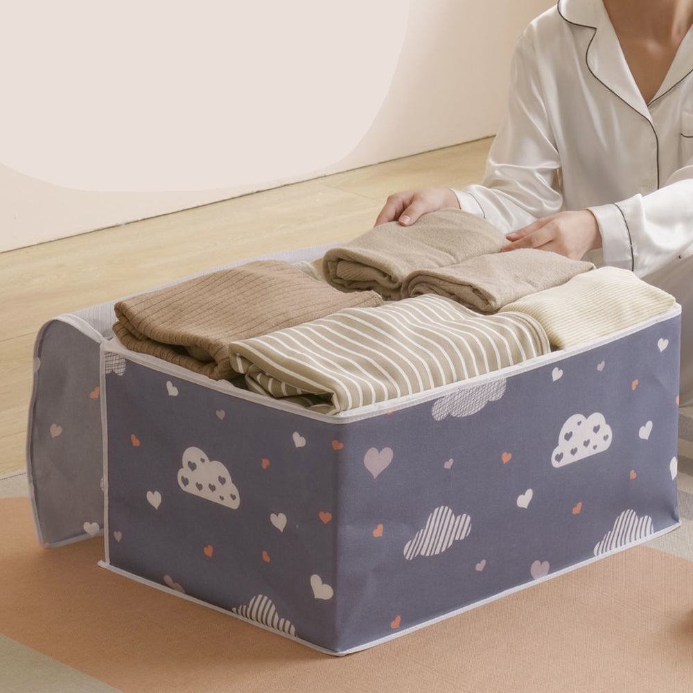 2 X Quilt Storage Bag Clothes Storage Bag Blanket Organizer Blue