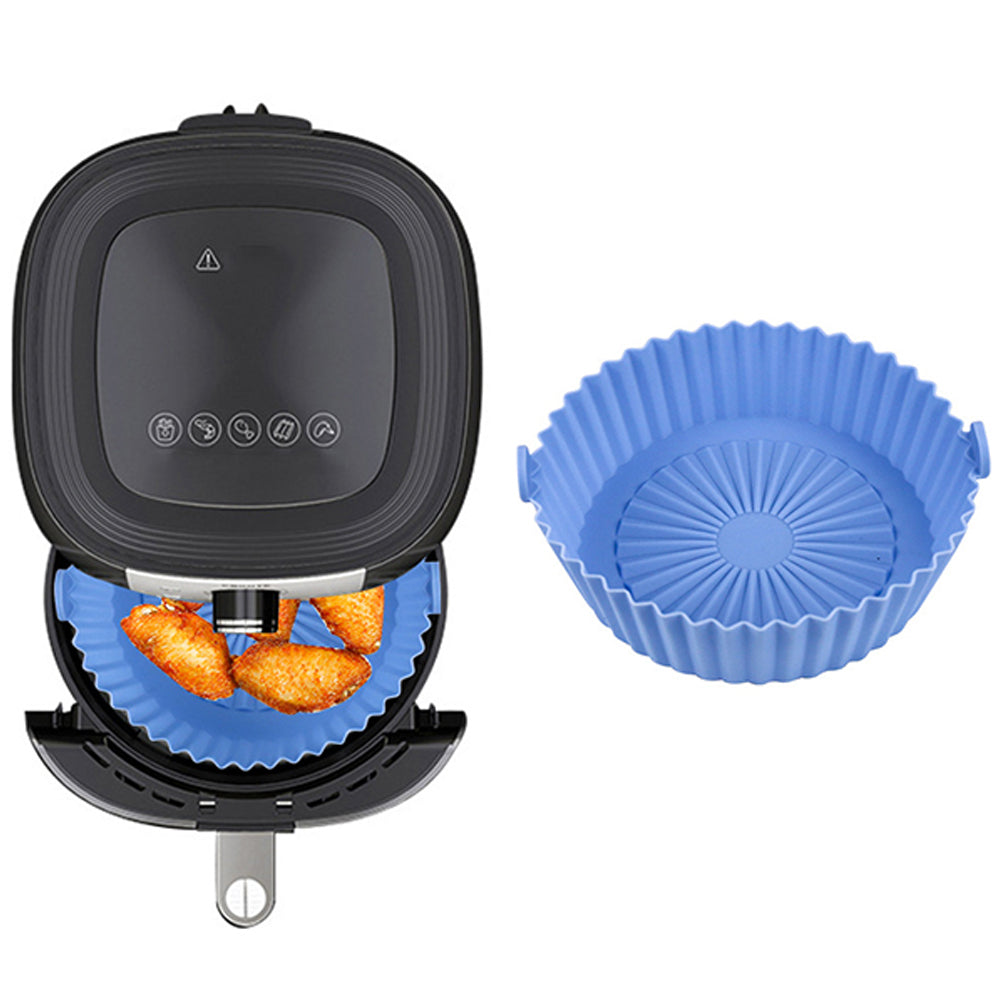3X Reusable Air Fryer Silicone Pot Replacement Air Fryer Blue