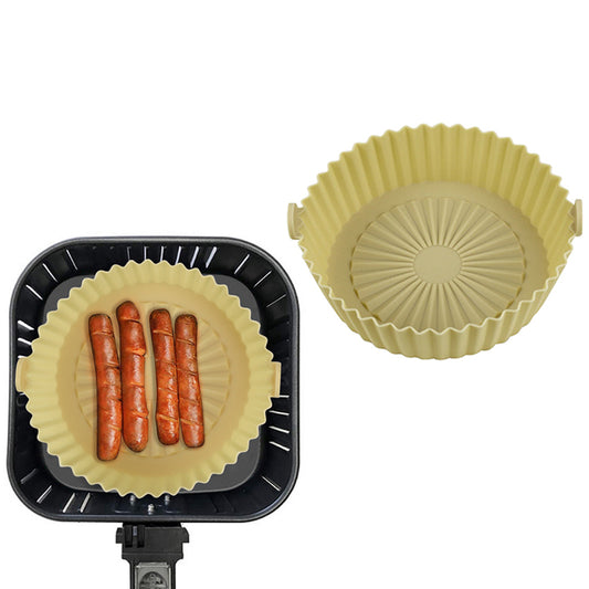 3X Reusable Air Fryer Silicone Pot Replacement Air Fryer Liner Yellow