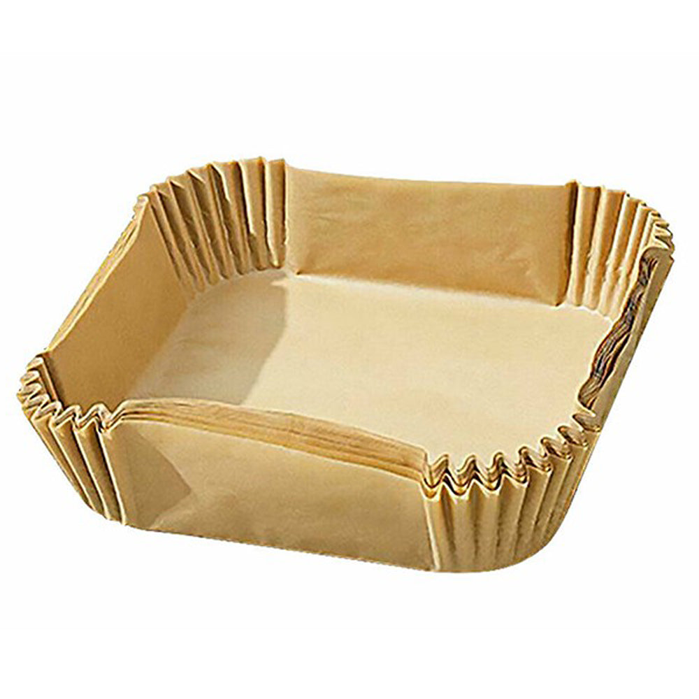 100 Sheets Disposable Square Air Fryer Paper Liner Brown