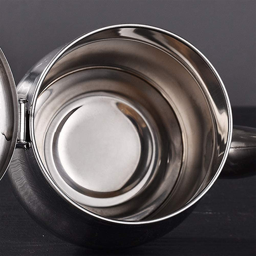 24oz Kitchen Stainless Steel Heat Resistant Oil Filter Pot Oil Dispenser