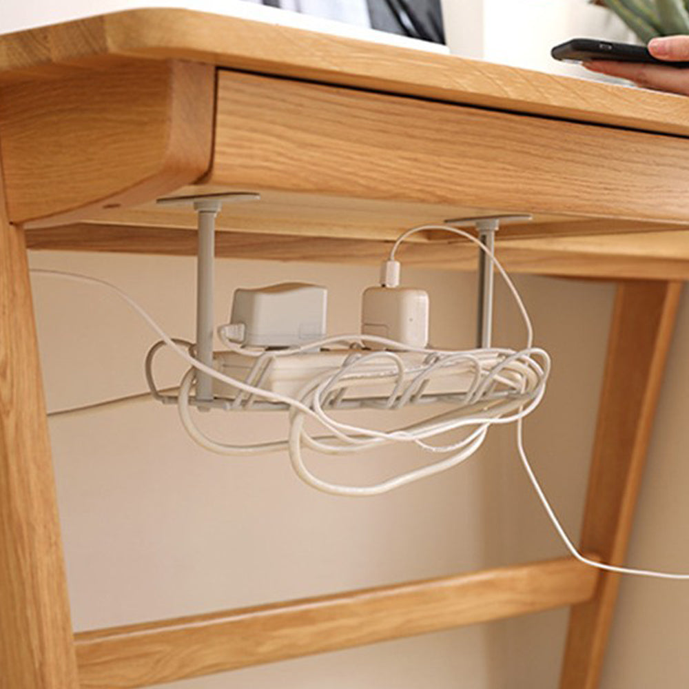 2X Under Desk Cable Management Tray White