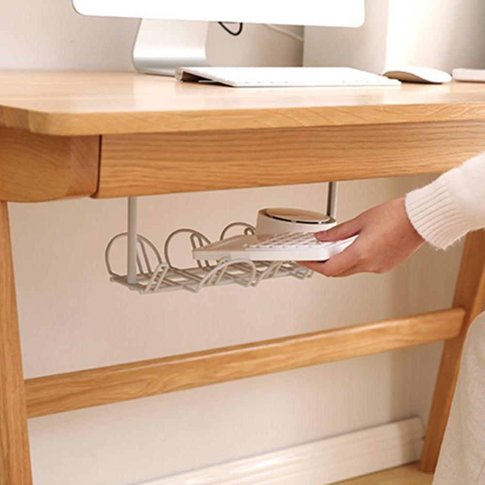 2X Under Desk Cable Management Tray White