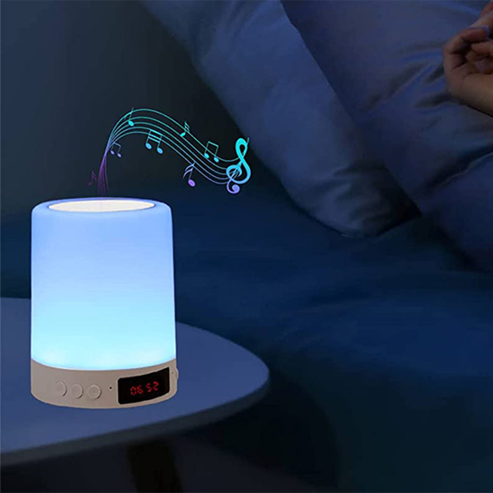 2 X Rechargeable Wake up Alarm Clock LED Touch Sleeping Lamp