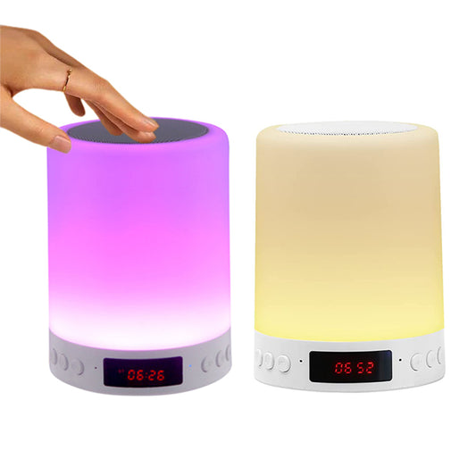 2 X Rechargeable Wake up Alarm Clock LED Touch Sleeping Lamp