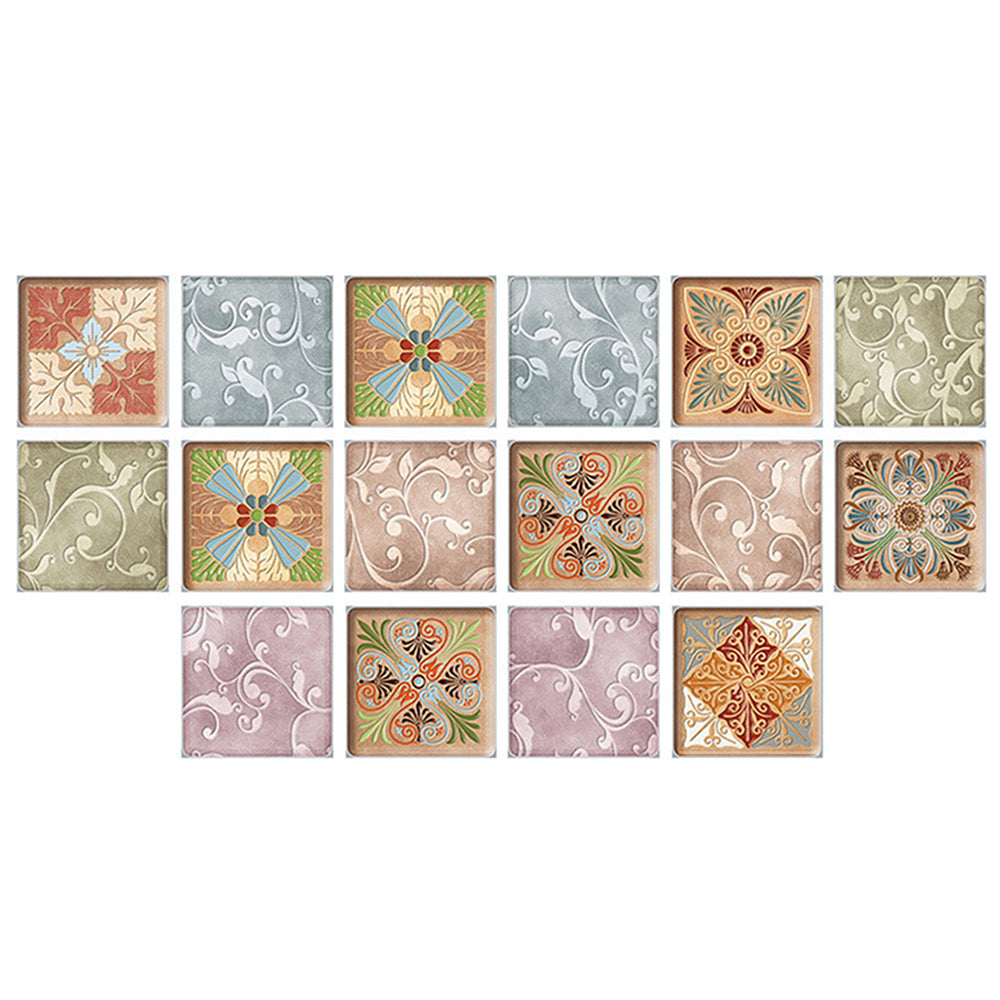 16Pcs Self Adhesive Thickened Decor Tile Stickes