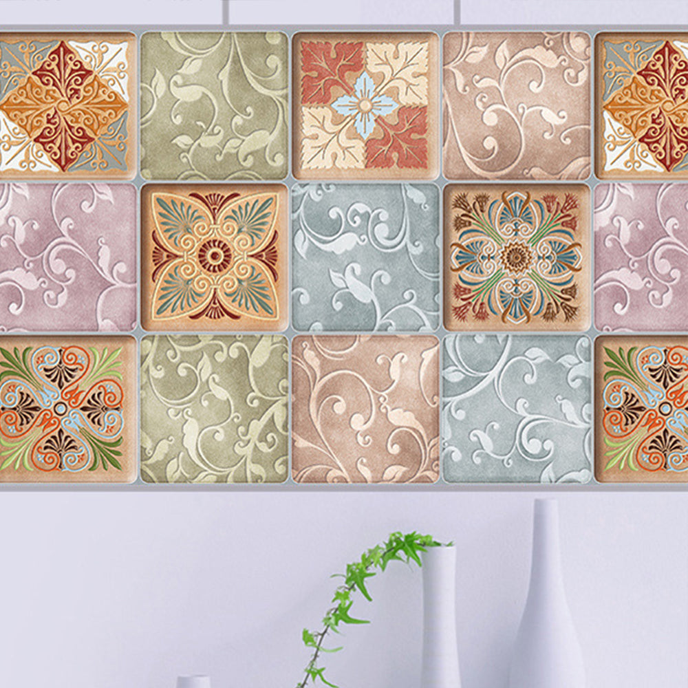 16Pcs Self Adhesive Thickened Decor Tile Stickes