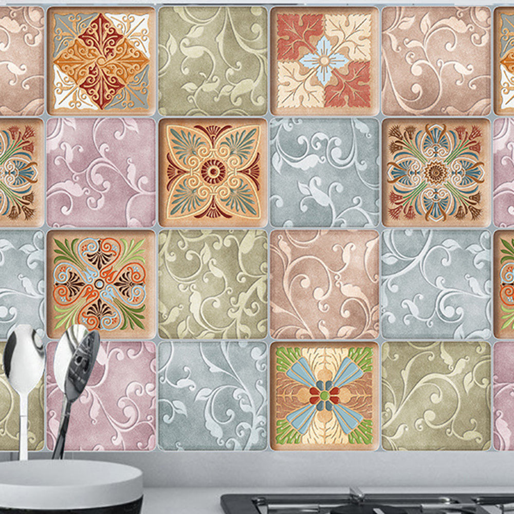 16Pcs Self Adhesive Thickened Decor Tile Stickes