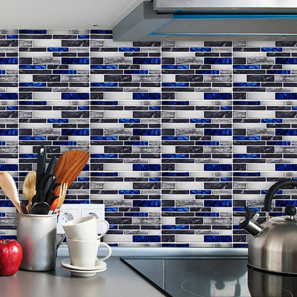 20 X Self Adhesive Imitation Marbling Tile Stickers Blue