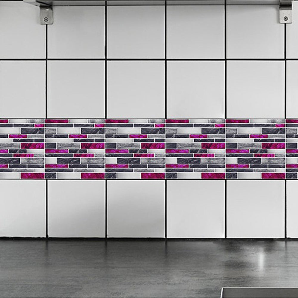 20 X Self Adhesive Imitation Marbling Tile Stickers Purple