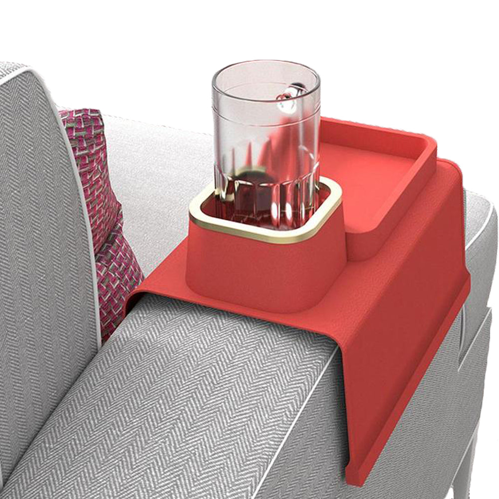 Sofa Arm Tray Couch Cup Holder Sofa Armrest Tray Red