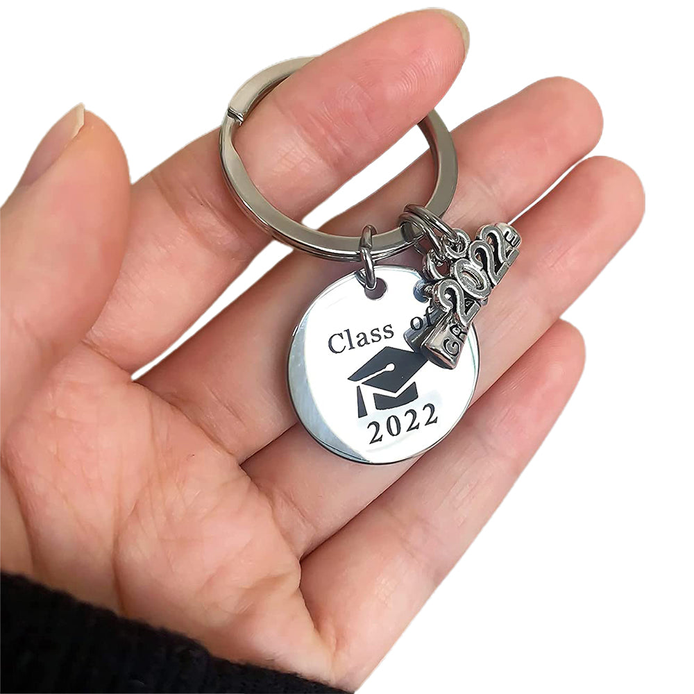 2Pcs 2022 Graduation Season Bachelor Cap Metal Keychain