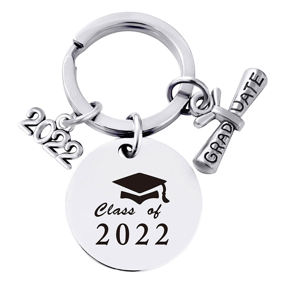 2Pcs 2022 Graduation Season Bachelor Cap Metal Keychain