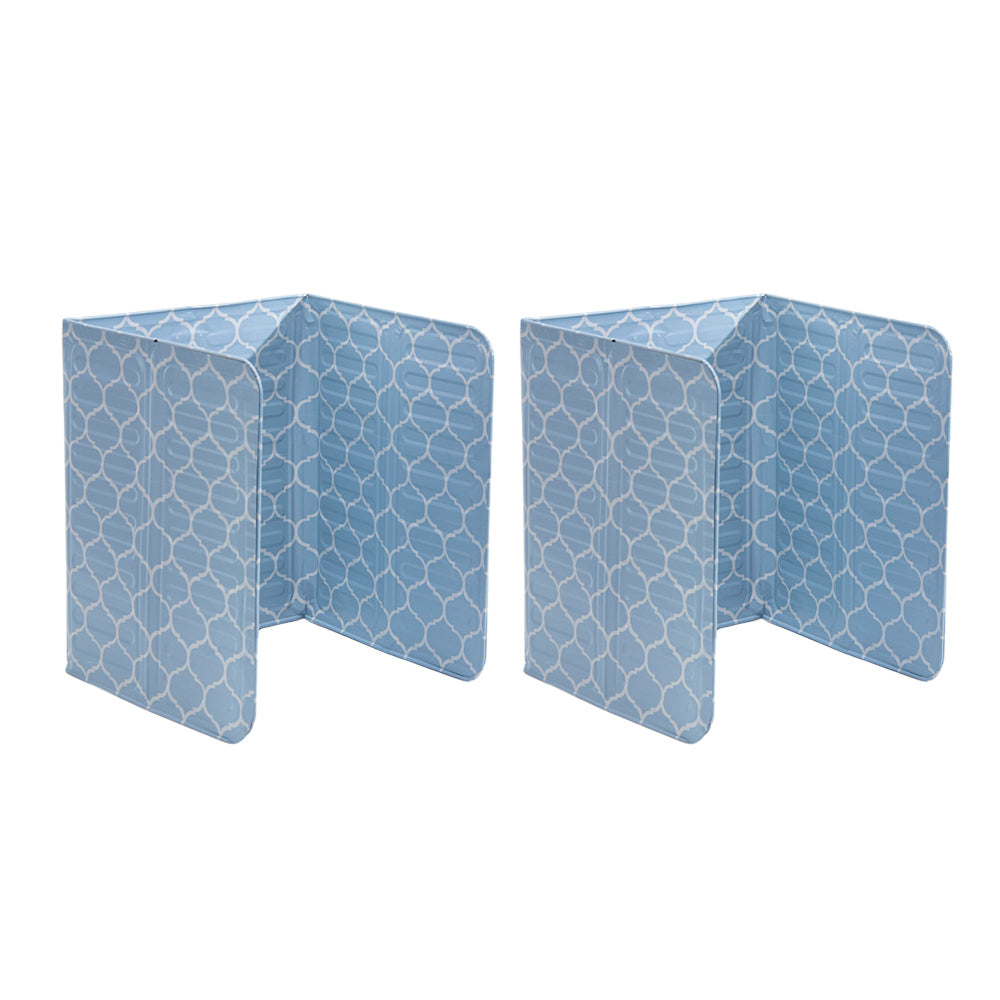 2 X Kitchen Cooking Anti Splatter Oil Splash Shield Guard Blue