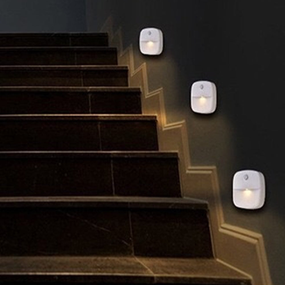 2 X LED Motion Sensor Light Wardrobe Under Cabinet Light Stair Lamp Warm White