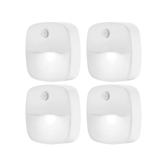 4 X LED Motion Sensor Light Wardrobe Lamp Under Cabinet Light Stair Light White