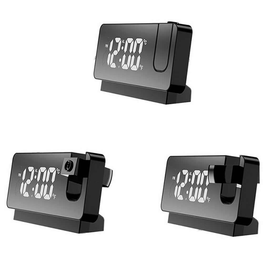 Digital Projection Alarm Clock Black