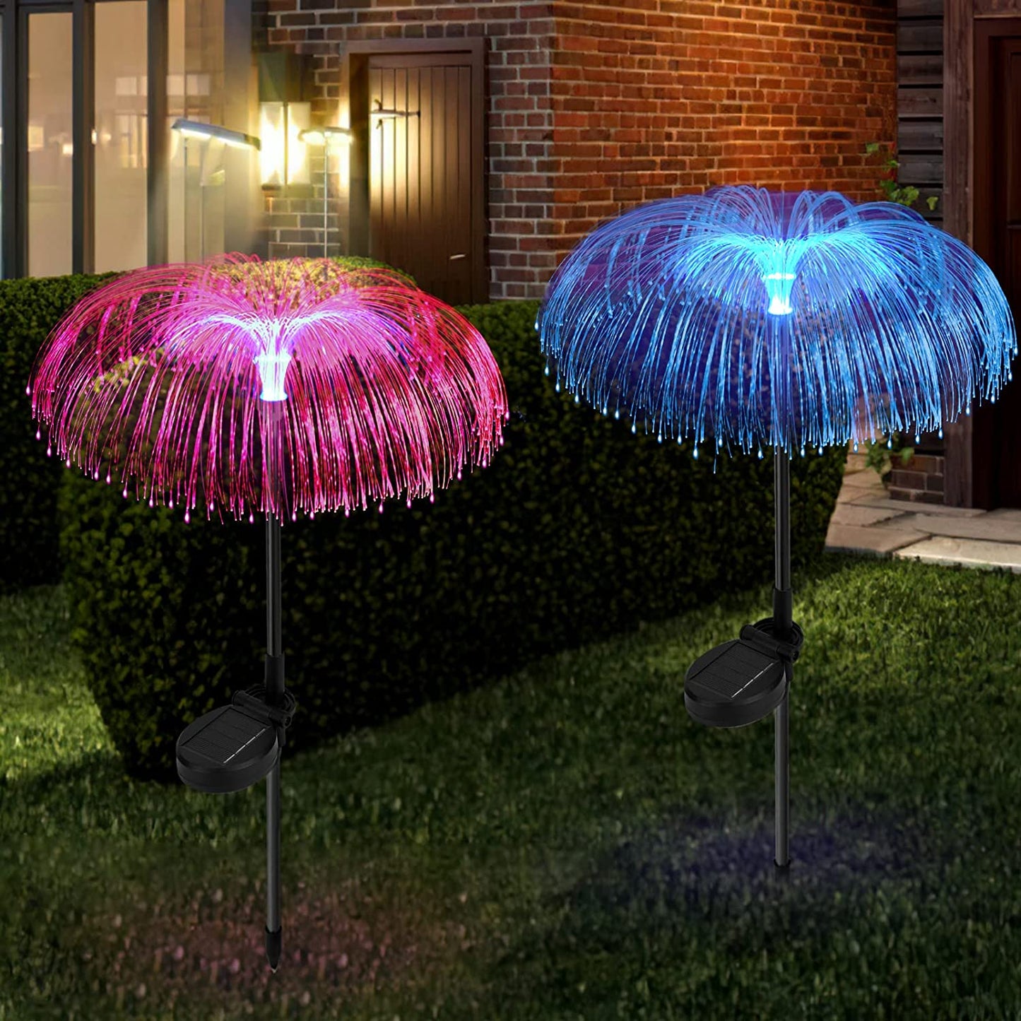 2Pcs Solar Powered Jellyfish Light