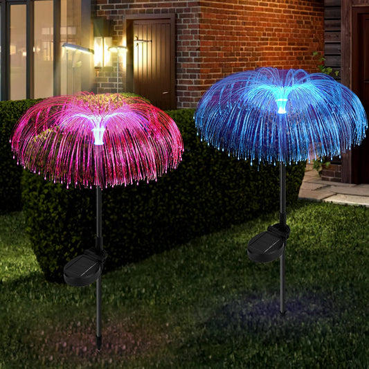 2Pcs Solar Powered Jellyfish Light