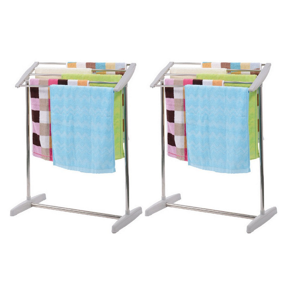 2Pcs Indoor Clothes Airer Clothes Drying Rack