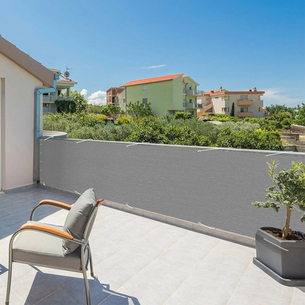 90x500cm Grey Balcony Screen Outdoor Privacy Screen