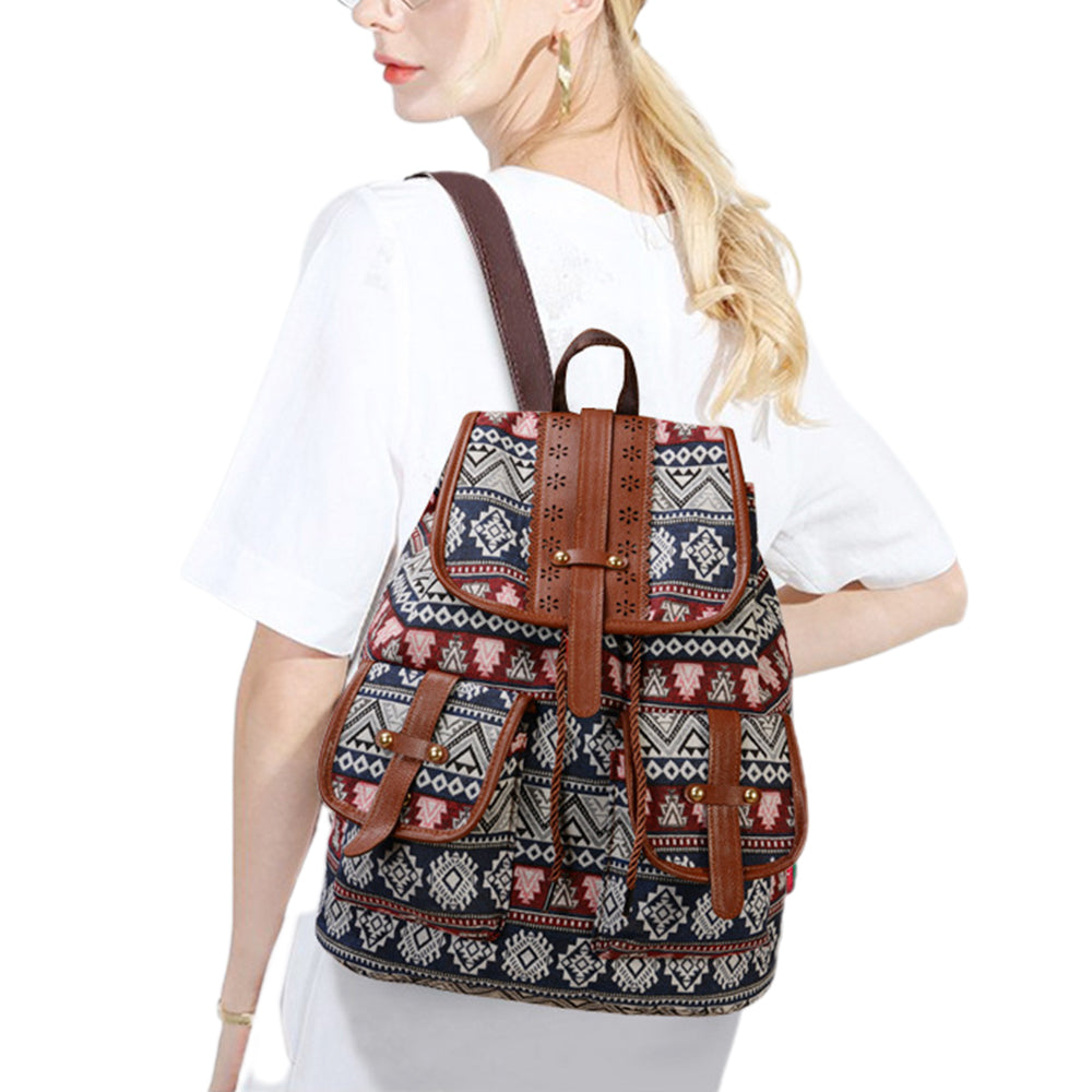 Tribal Ethnic Geometric Pattern Backpacks Style 1