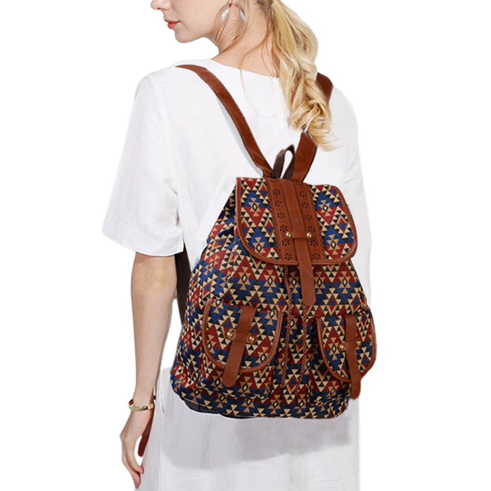 Tribal Ethnic Geometric Pattern Backpacks Style 2