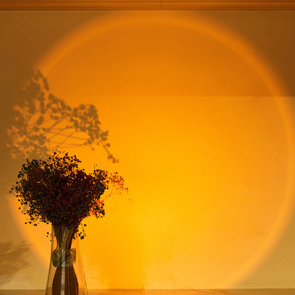 1Pcs Sunset Projection Light Under Cabinet Light Yellow Light